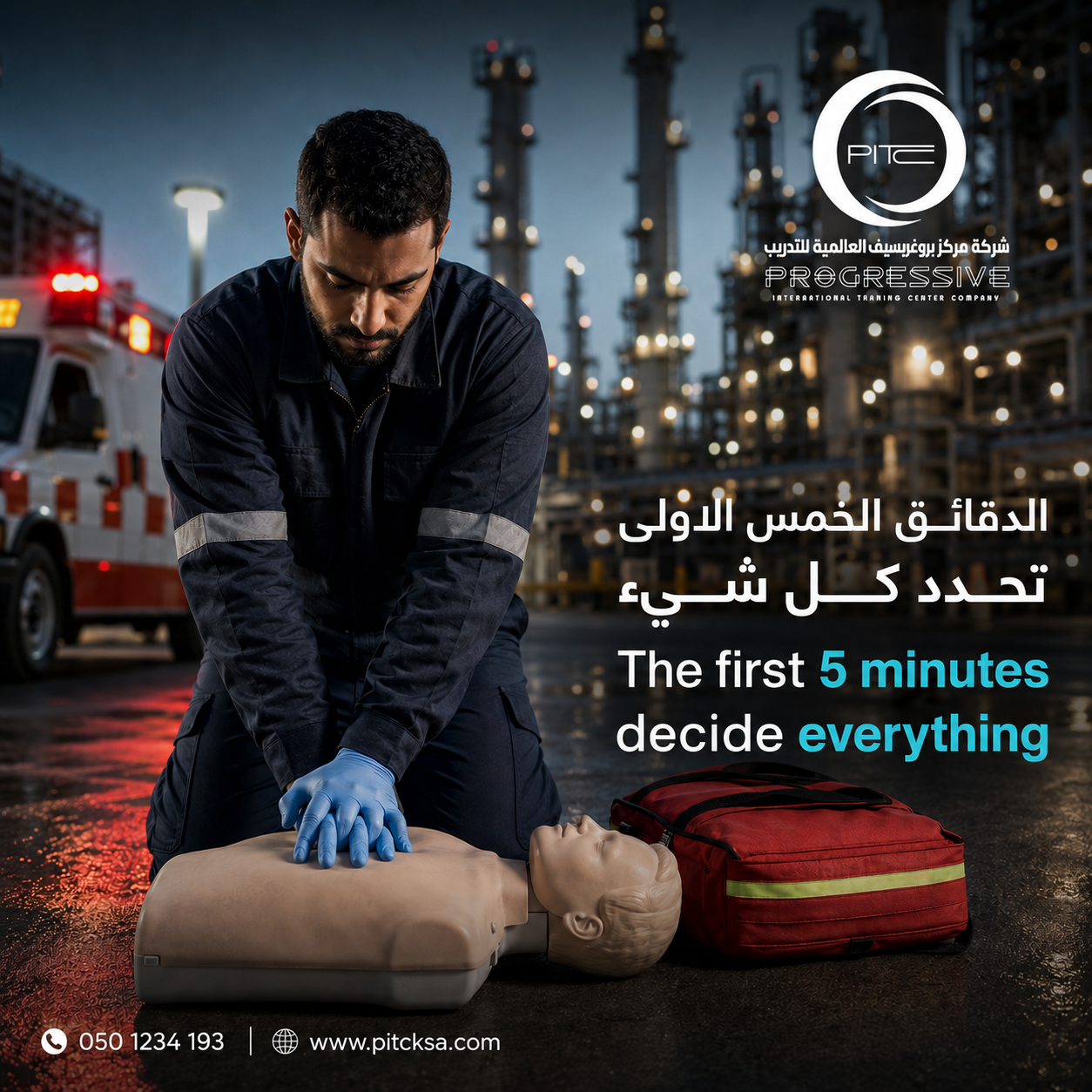 BLS and first aid training Saudi Arabia — PITC KSA certified instructors
